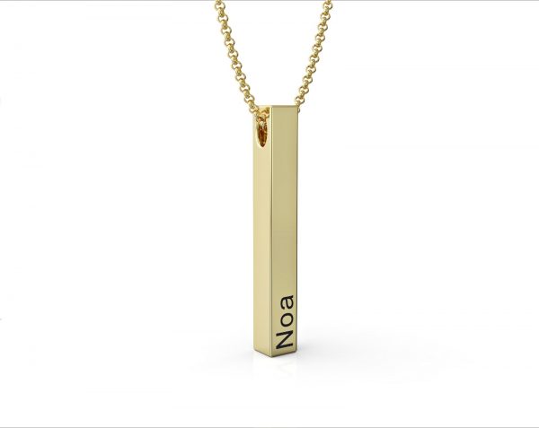 שרשרת חריטה "בר" 14K